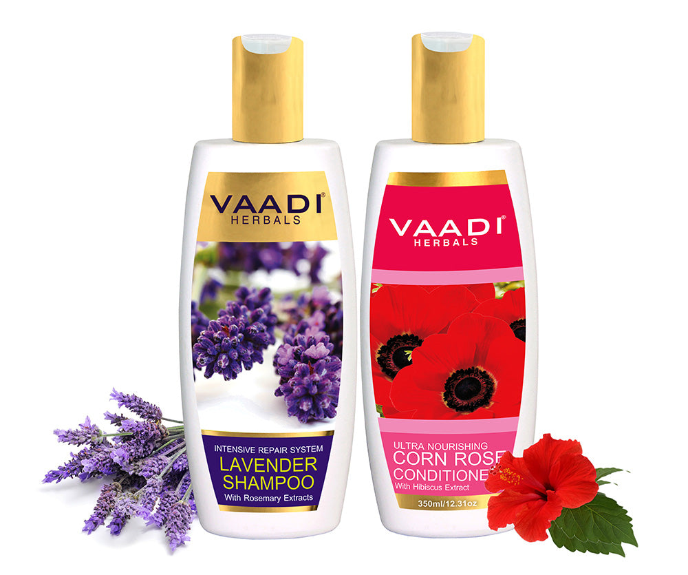 Lavender Shampoo with Corn Rose Conditioner ( 350 ml x 2)