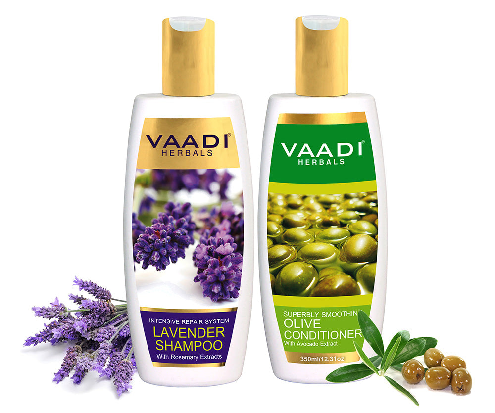 Lavender Shampoo with Olive Conditioner ( 350 ml x 2)