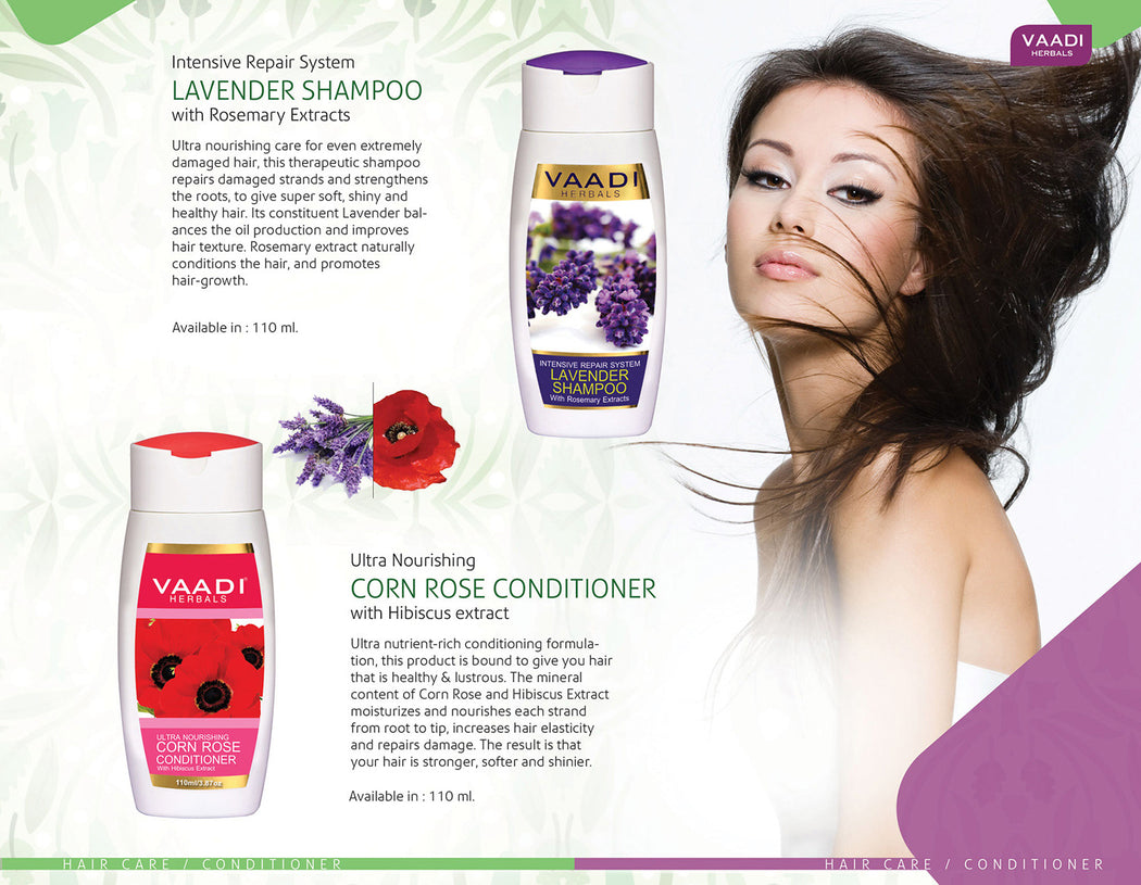 Lavender Shampoo with Corn Rose Conditioner (110 ml x 2)