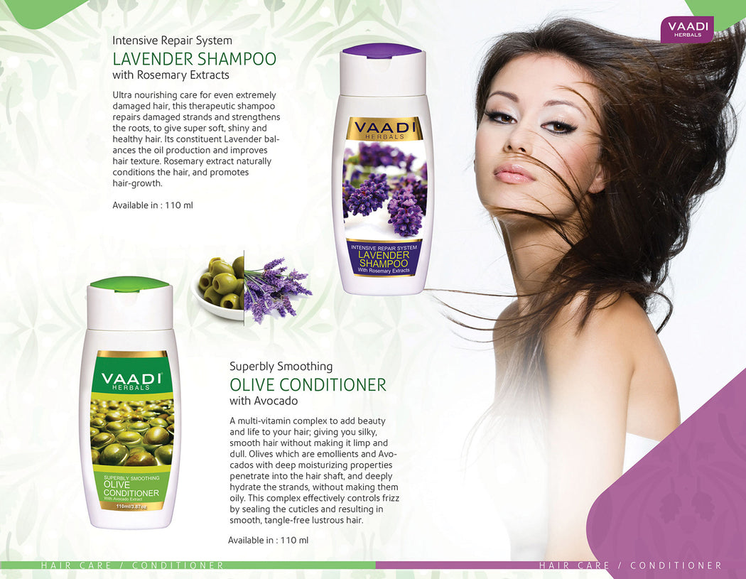 Lavender Shampoo with Olive Conditioner (110 ml x 2)