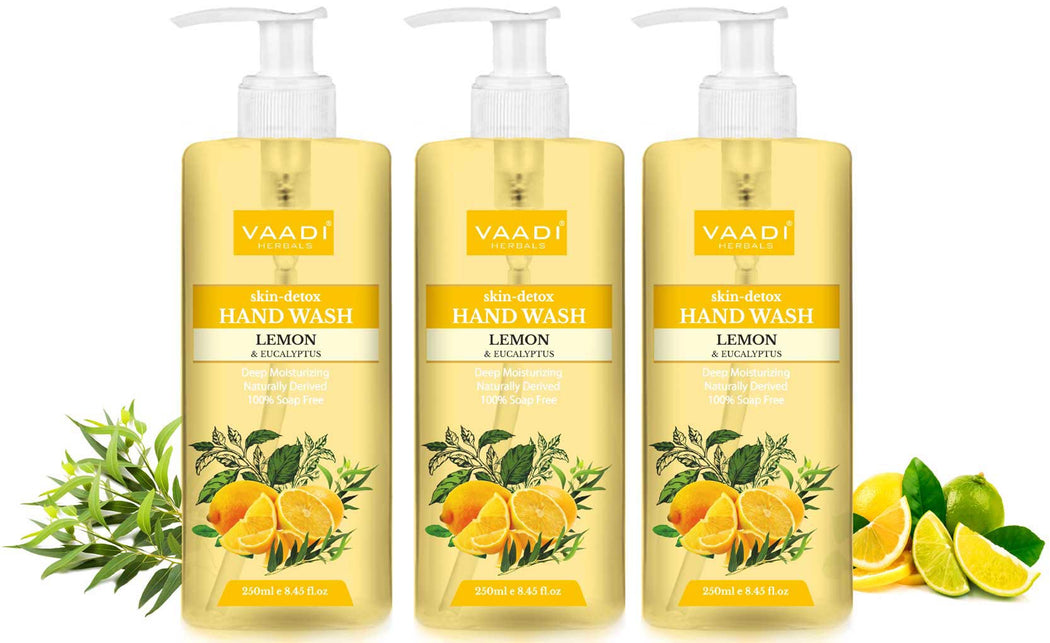 Pack of 3 Skin-Detox Lemon & Eucalyptus Hand Wash (250 ml x 3)