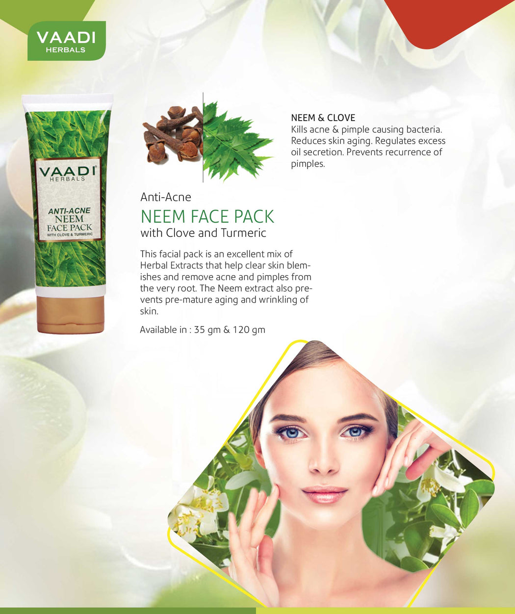 Anti Acne Neem Face Pack With Clove And Turmeric (600 gms)