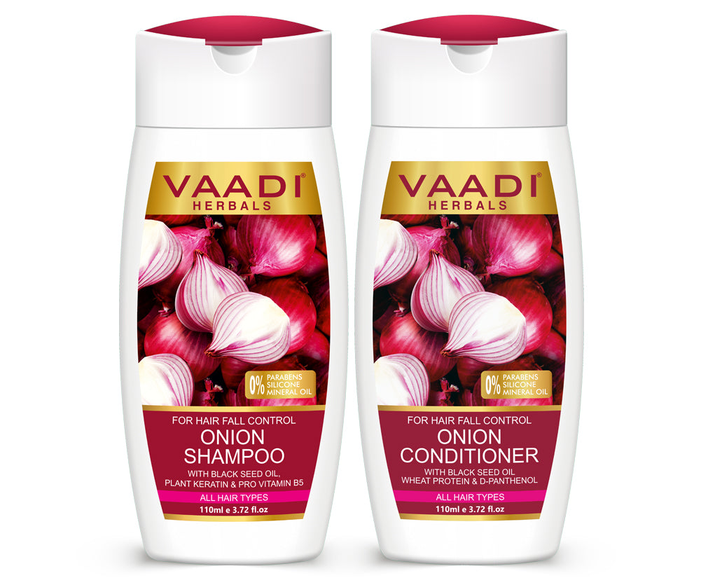 Onion Shampoo With Conditioner For Hair Fall Control (110 ml X 2)