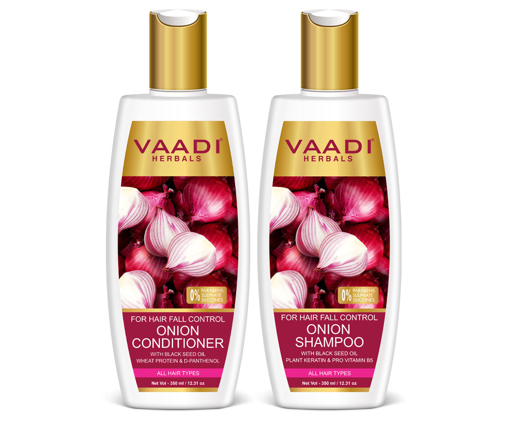 Onion Shampoo With Conditioner For Hairfall Control (350 ml X 2)