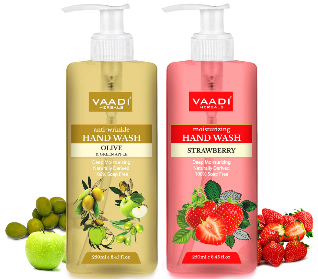 Rejuvenating - Pack of 2 Luxurious Handwash - Olive & Strawberry (250 ml x 2)