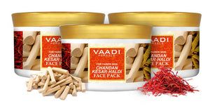 Pack of 3  Chandan Kesar Haldi Face Pack (600 g...