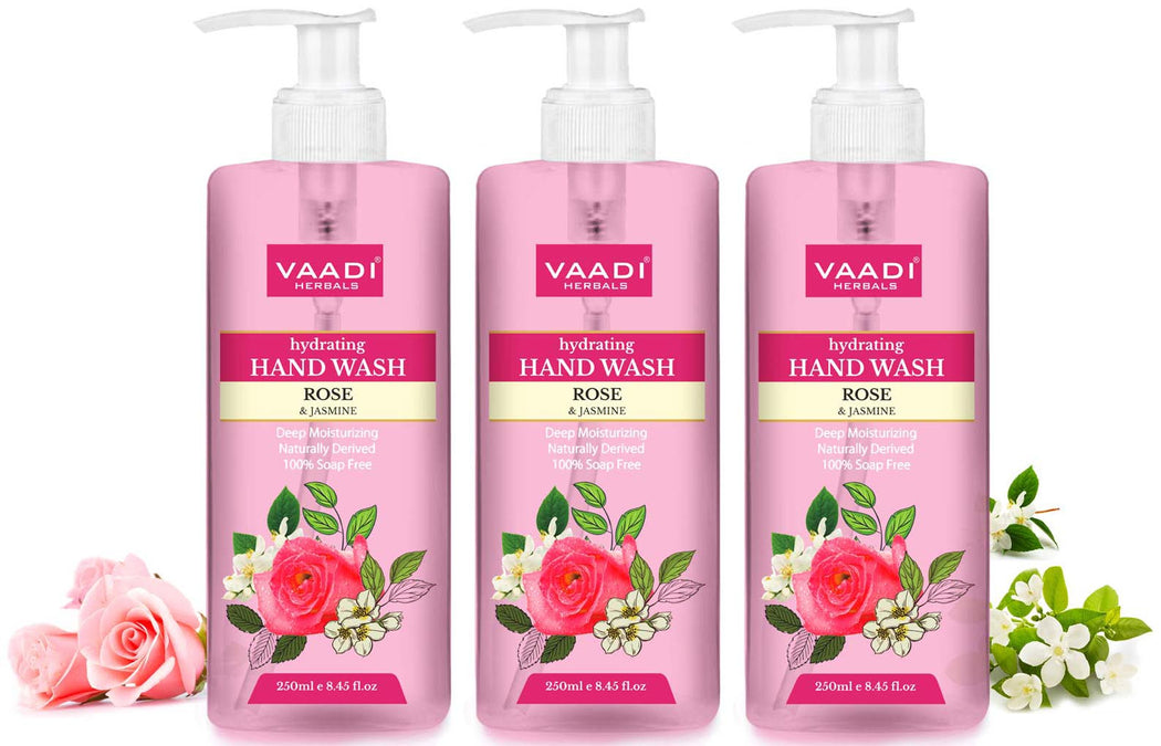 Pack of 3 Hydrating Rose & Jasmine Hand Wash (250 ml x 3)