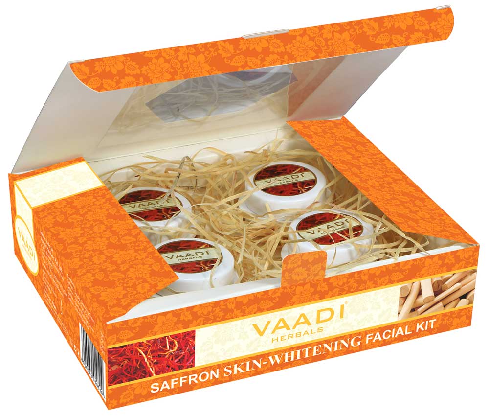 Saffron Skin-Whitening Facial Kit With Sandalwood Extract (70 gms)