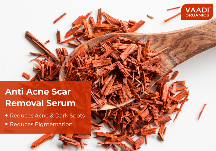 Scar Removal Serum (Pure Mix of Sandalwood Oil, Steam Distilled Neem & Fenugreek Extract) - Reduces Acne, Dark Spots & Pigmentation (10 ml)