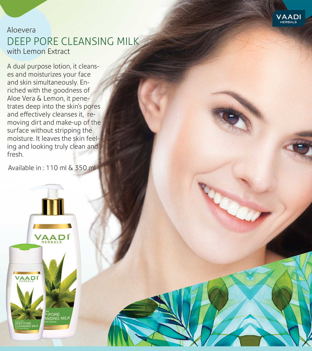 Aloe Vera Deep Pore Cleansing Milk With Lemon Extract (110 ml)