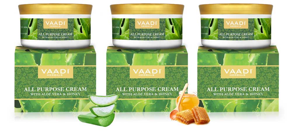 Pack of 3 All Purpose Cream with Aloe Vera, Honey & Manjistha (150 gms x 3)