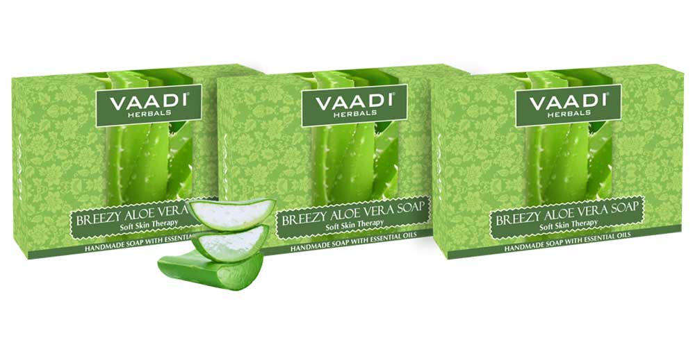 Pack of 3 Breezy Aloe Vera Soap (75 gms x 3)