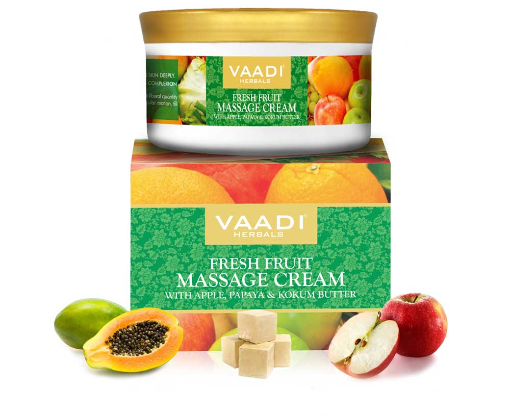 Fresh Fruit Massage Cream with Apple, Orange, Papaya & Kokum Butter (150 gms)