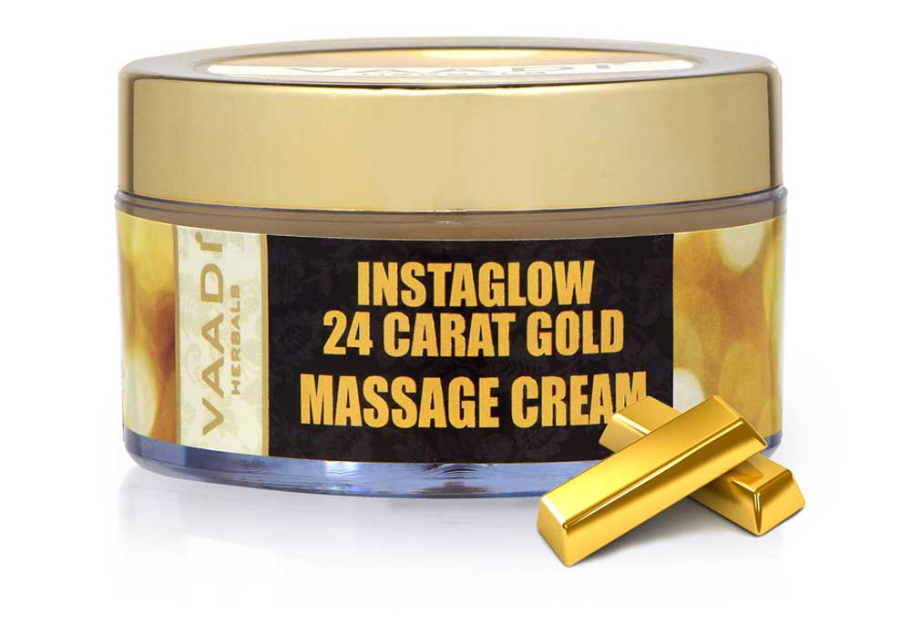 24 Carat Gold Massage Cream - Kokum Butter & Wheatgerm Oil (50 gms)