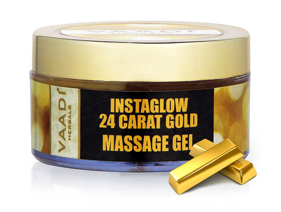 24 Carat Gold Massage Gel - 24 carat Gold Dust & Grape Seed Extract (50 gms)