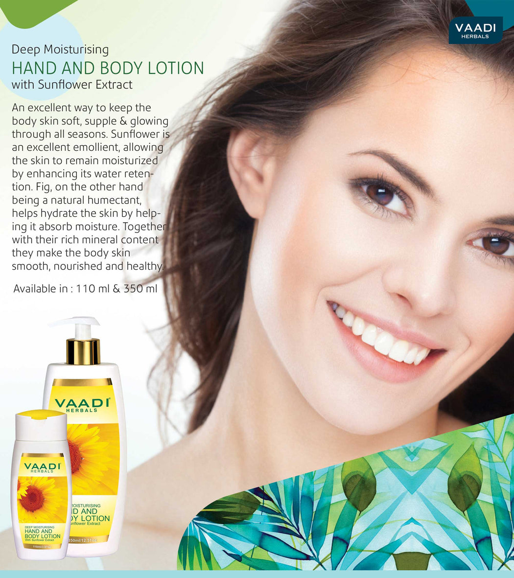 Pack of 3 Hand & Body Lotion With Sunflower Extract (110 ml x 3)