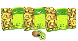 Pack of 3 Exotic Kiwi Soap With Green Apple Ext...