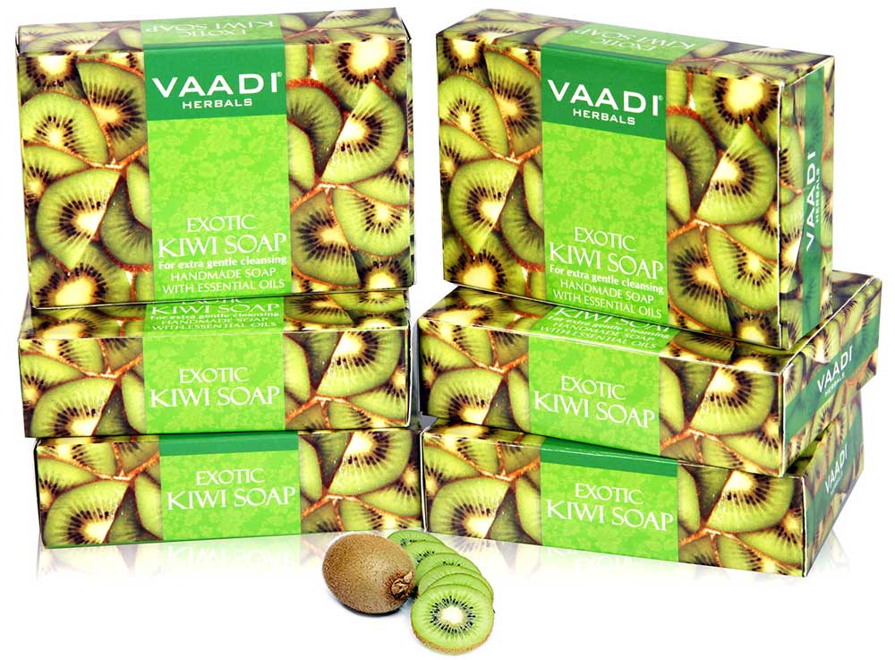 Pack of 6 Exotic Kiwi Soap With Green Apple Extract (75 gms x 6)