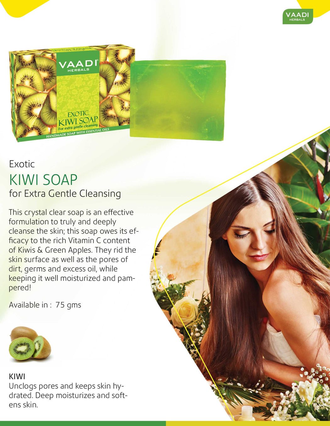 Pack of 6 Exotic Kiwi Soap With Green Apple Extract (75 gms x 6)