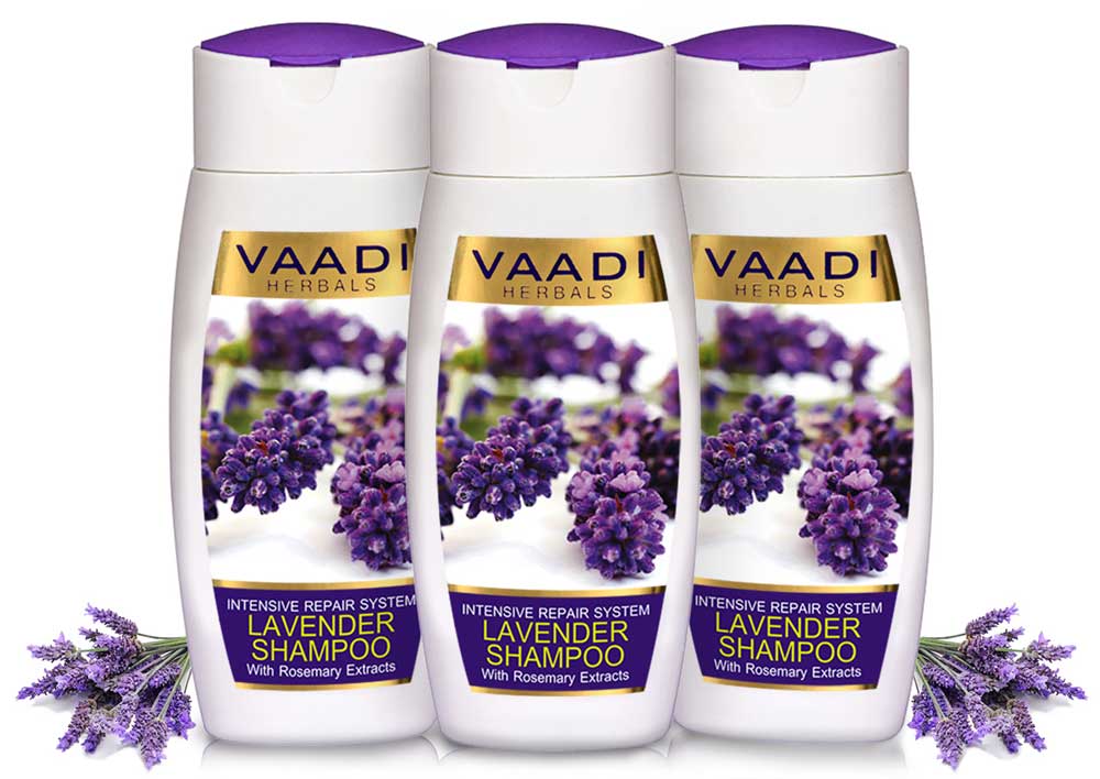 Pack of 3 Lavender Shampoo With Rosemary Extract-Intensive Repair System (110 ml x 3)