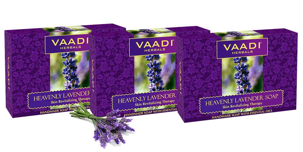 Pack of 3 Heavenly LAVENDER SOAP with Rosemary extract (75 gms x 3)
