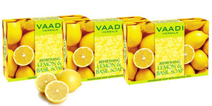 Pack of 3 Refreshing Lemon and Basil Soap (75 g...