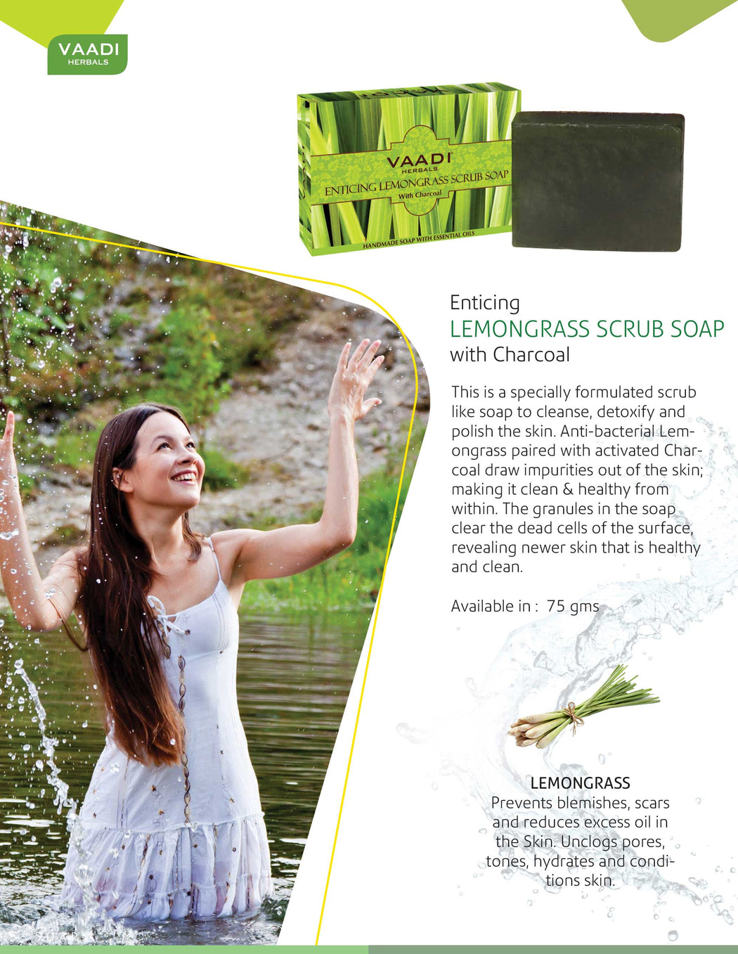 Enticing Lemongrass Scrub Soap (75 gms)