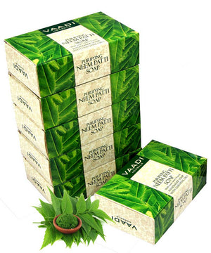 Pack of 6 Neem Patti Soap - Contains Pure Neem ...