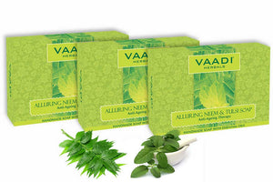 Pack of 3 Alluring Neem-Tulsi Soap with Vitamin...
