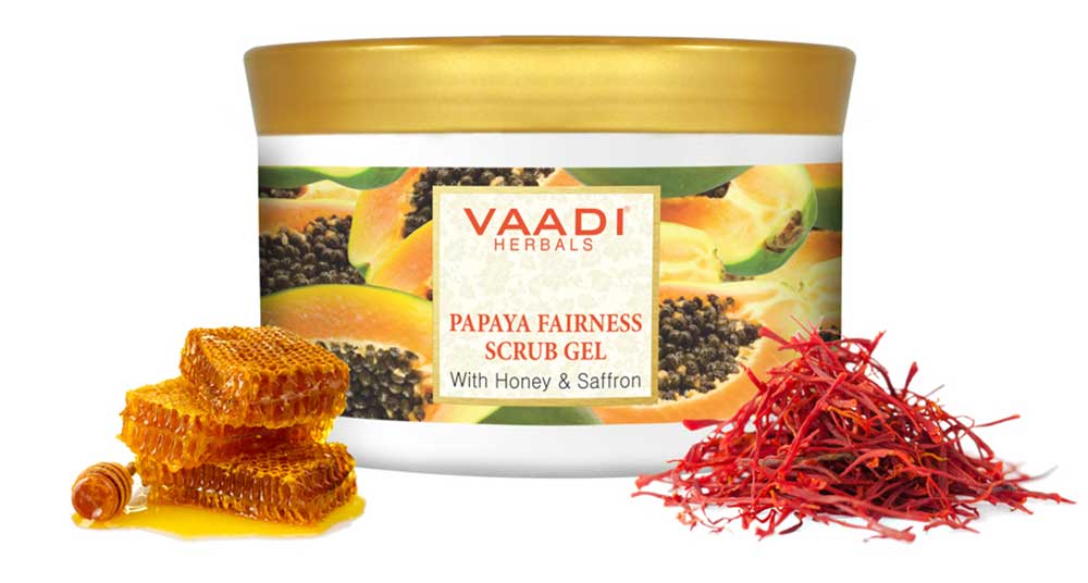 Papaya Fairness Scrub Gel With Honey & Saffron (500 gms)