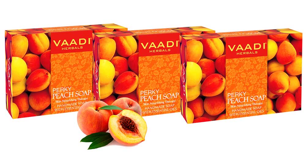 Pack of 3 Perky Peach Soap with Almomd oil (75 gms x 3)