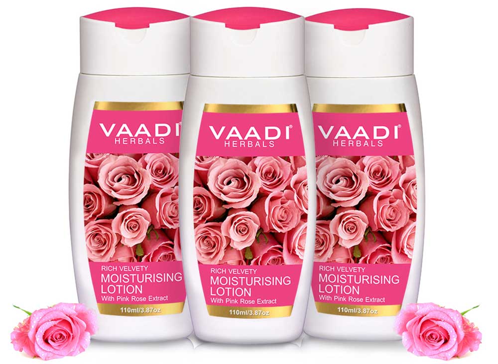 Pack of 3 Moisturising Lotion With Pink Rose Extract (110 ml x 3)