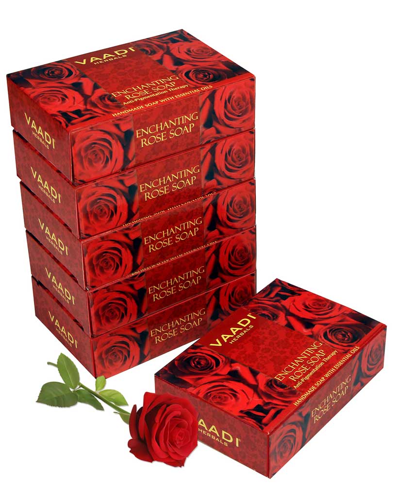 Pack of 6 Enchanting Rose Soap with Mulberry Extractl (75 gms x 6)
