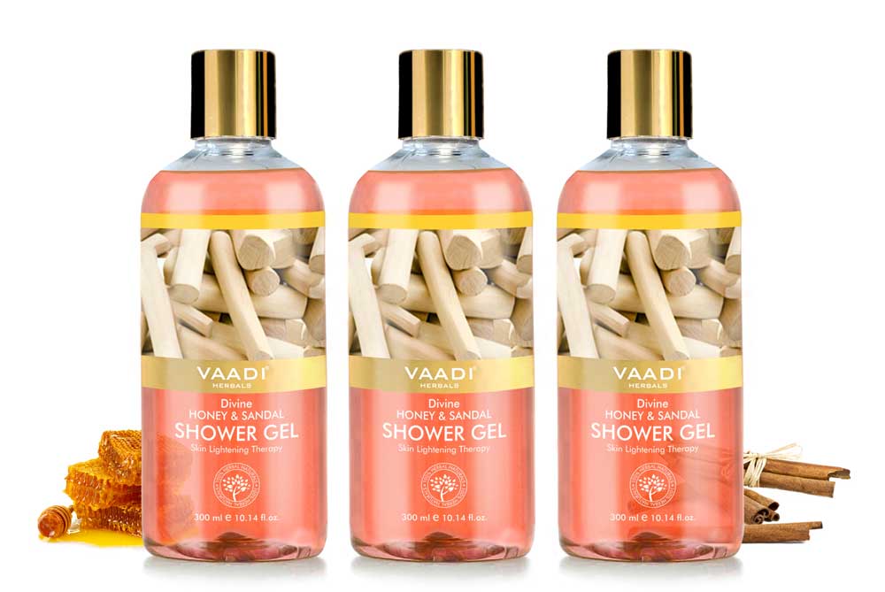 Pack of 3 Divine Honey & Sandal Shower Gel (300 ml x 3)