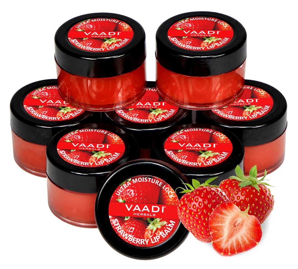 Pack of 8 Lip Balm - Strawberry & Honey (10 gms x 8)