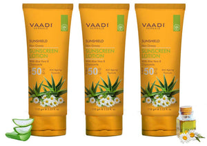 Pack of 3 Sunscreen Lotion SPF-50 with Aloe Ver...