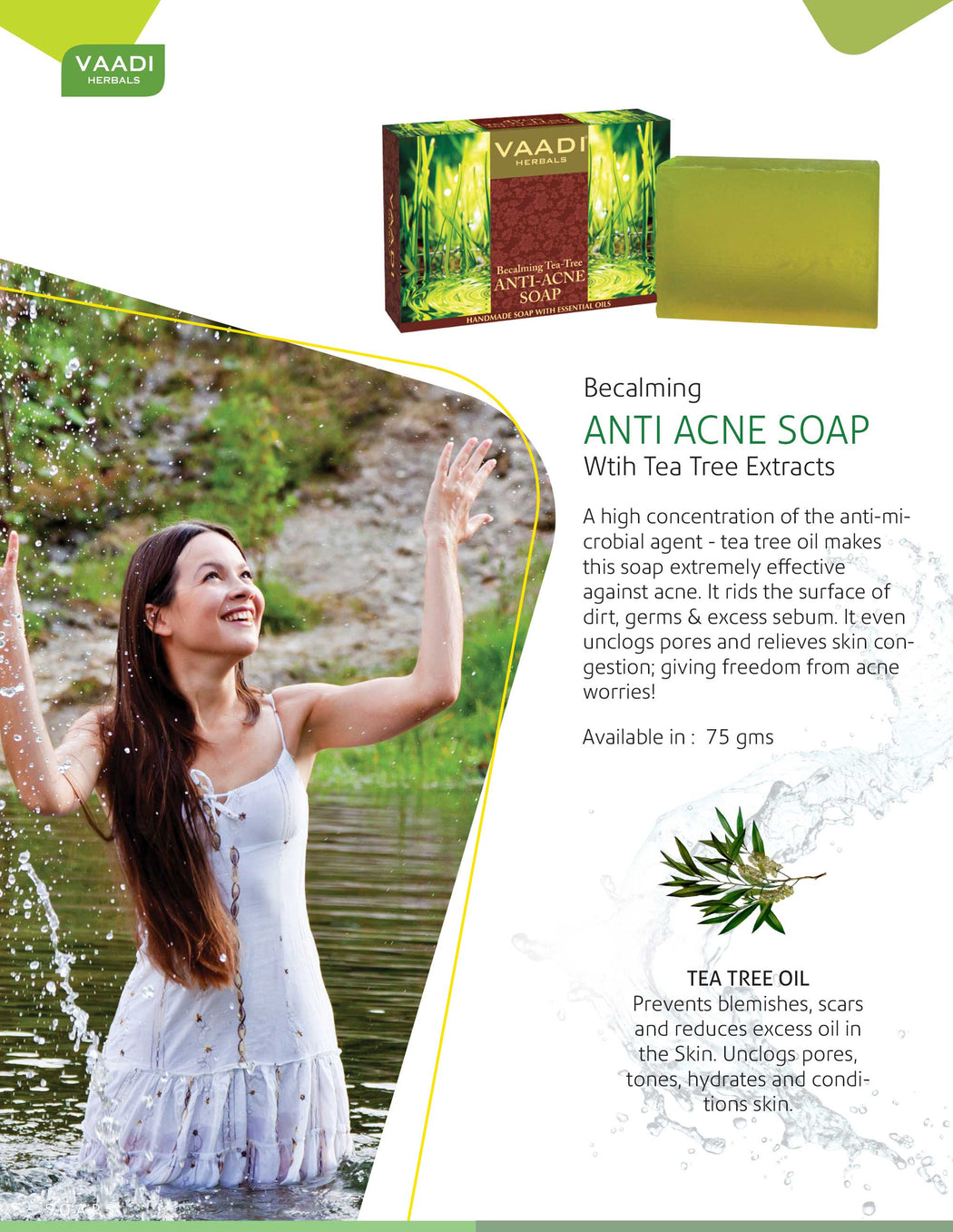 Becalming Tea Tree Soap Anti-Acne therapy (75 gms)